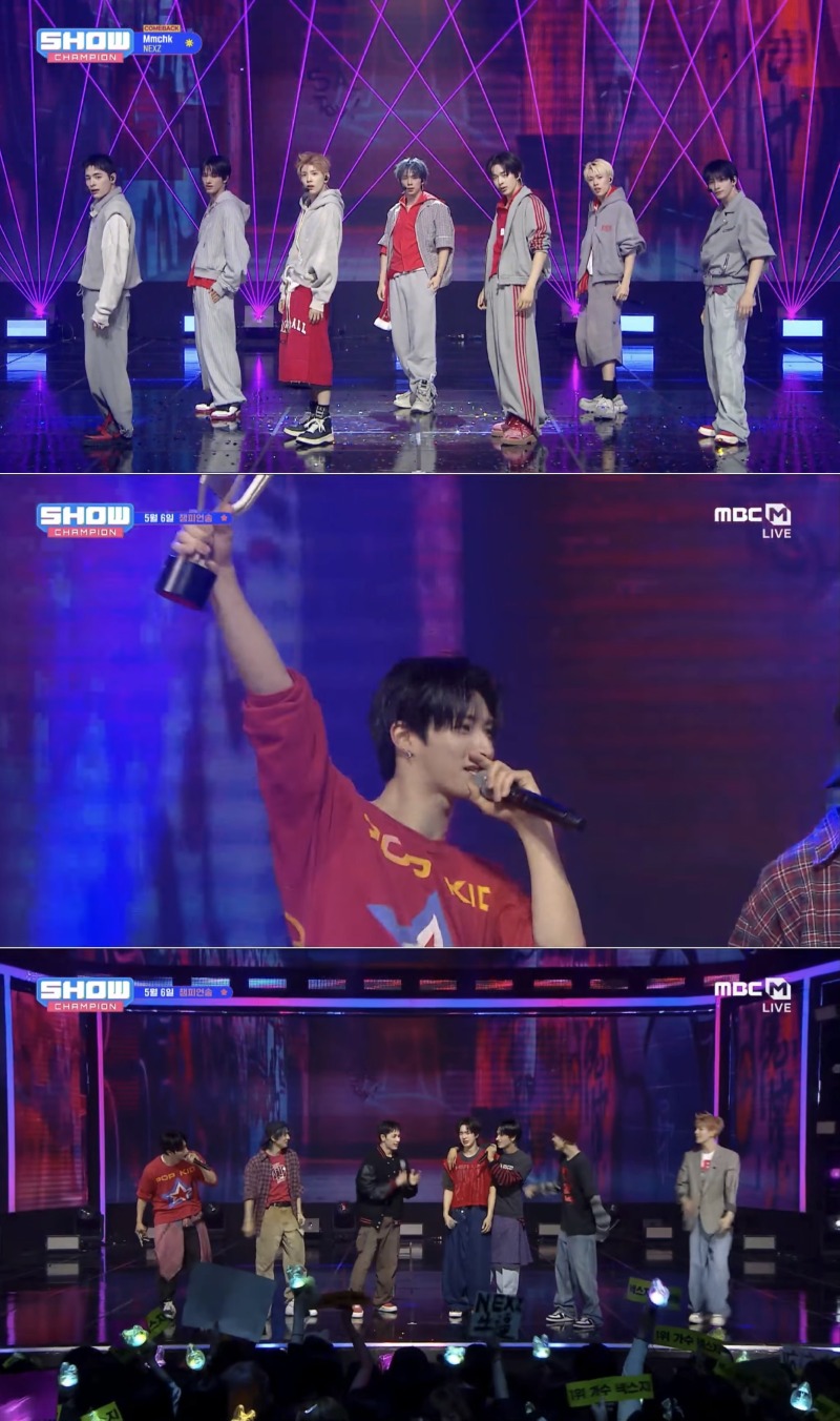 NEXZ MBC every1, MBC M '쇼 챔피언' 방송 화면 캡처.jpg